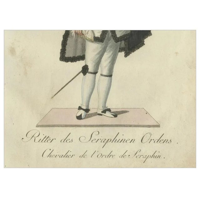 Schwan, Knight of the Seraphim Order, 18th Century, Engraving For Sale - Image 3 of 4