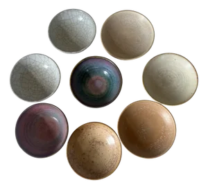 Ceramic Bowls by Harding Black, Set of 8