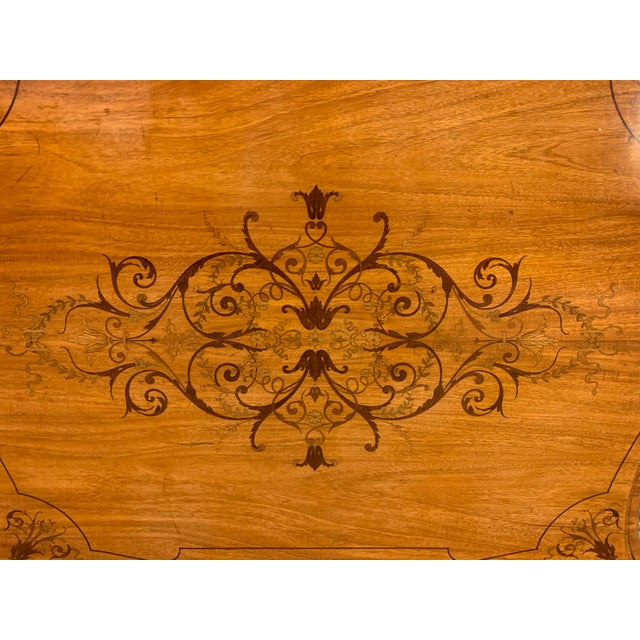 19th Century Inlaid Satinwood Table, 1890 For Sale - Image 15 of 17