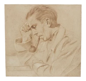 Portrait - Pencil Drawing by Pierre Daboval - Late 20th Century Late 20th Century