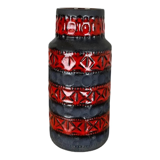 Colorful Fat Lava Pottery Vase from Bay Keramik, Germany, 1970s For Sale