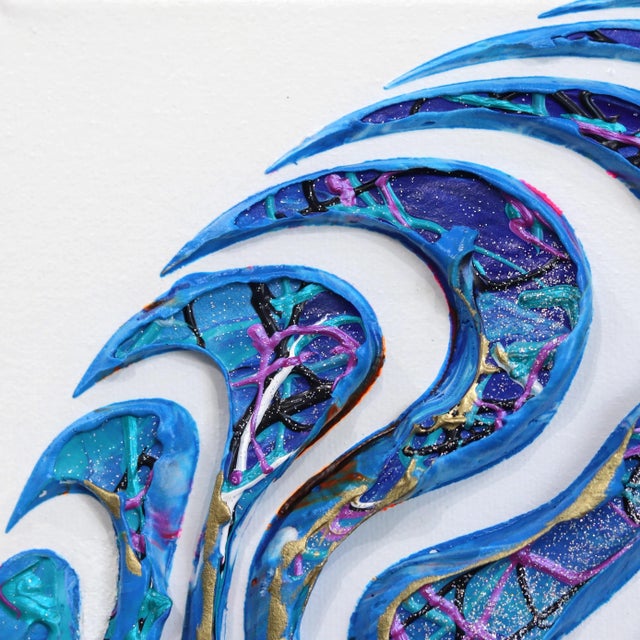 Playing with the interaction between positive and negative space, strong colors on neutral backgrounds, Canadian artist...