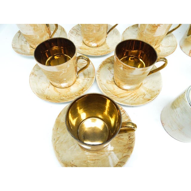 Polish Art Deco Coffee Set from Wałbrzych, 1970s, Set of 15 For Sale - Image 12 of 16