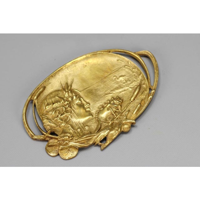 Art Nouveau French Bronze Card Tray, 1920s For Sale - Image 3 of 18