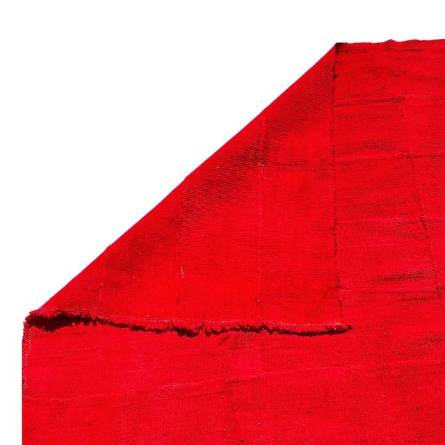 Red Early 20th Century Red Mudcloth Textile Mali 60.5 x 45 For Sale - Image 8 of 9