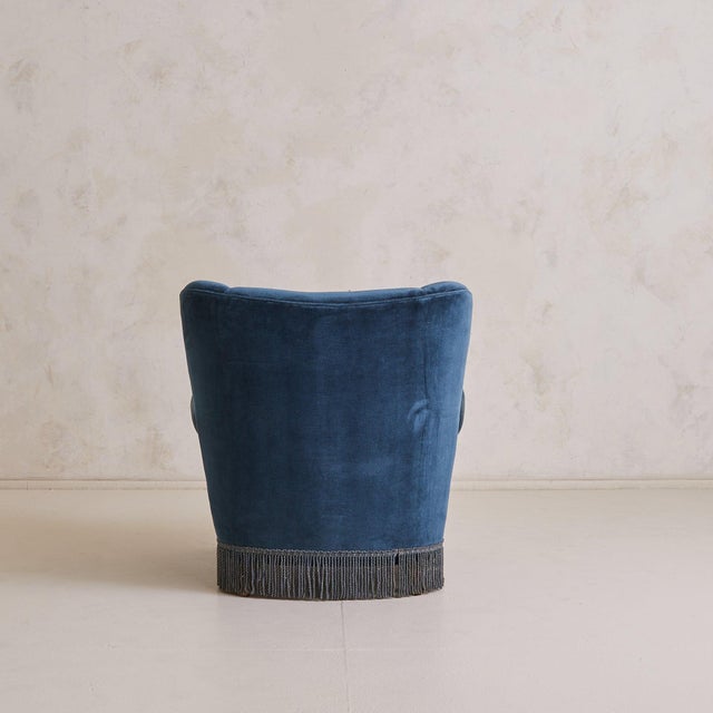 1960s Danish Lounge Chair with Original Upholstery + Fringe, 1960s - 2 Available For Sale - Image 5 of 11