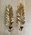 1960s Vintage Italian Gilt Tole Oak Leaf Wall Candle Sconces, Pair For Sale - Image 5 of 5
