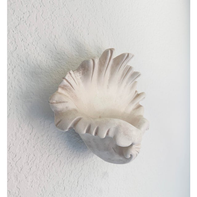 Serge Roche Style Clam Shell Wall Pockets - A Pair For Sale - Image 11 of 13
