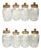 Glass Jars with Cork Stoppers, France, 1950s, Set of 8 For Sale