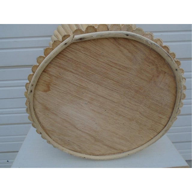 Mid-Century Modern 1990s Vintage McGuire Style Bamboo Sheaf of Wheat Coffee Table Side End Table For Sale - Image 3 of 9