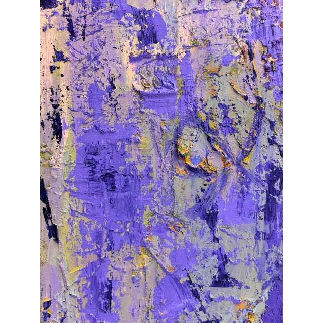 Sharon Cannon "Lavender" Abstract Oil Painting Textural Modern Art For Sale - Image 12 of 18