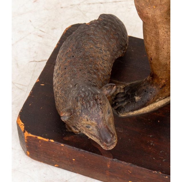 Saint John the Baptist Wood Sculpture, 19th Century For Sale In New York - Image 6 of 6