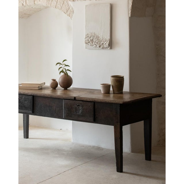 Brown Patinated Console Table, 1700 For Sale - Image 8 of 18