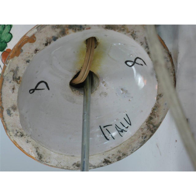 This large table lamp from Italy's Capodimonte is a stunning example of Art Deco style, hand thrown and painted porcelain....