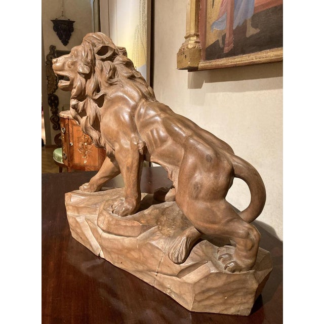 Italian Artist, Large Lion, 19th Century, Wood For Sale - Image 5 of 17