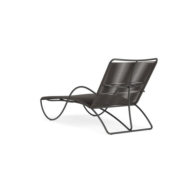 Not Yet Made - Made To Order Brown Jordan Walter Lamb Aluminum Contoured Chaise, Textured Pewter frame with Coal fabric For Sale - Image 5 of 12