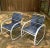 A Rare Pair of 1990’s Tropitone Cube Chairs, Continuation of Companies Original 1960’s Design White Powder Coated Aluminum...