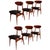 Mid-Century Dining Chairs in Rosewood and Black Faux Leather, 1960s, Set of 6 For Sale - Image 17 of 17