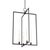 Transitional Mark D. Sikes 4 Light Middleborough Pendant, Large, Aged Iron For Sale - Image 3 of 3