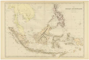 Antique Map of the Indian Archipelago, 1882