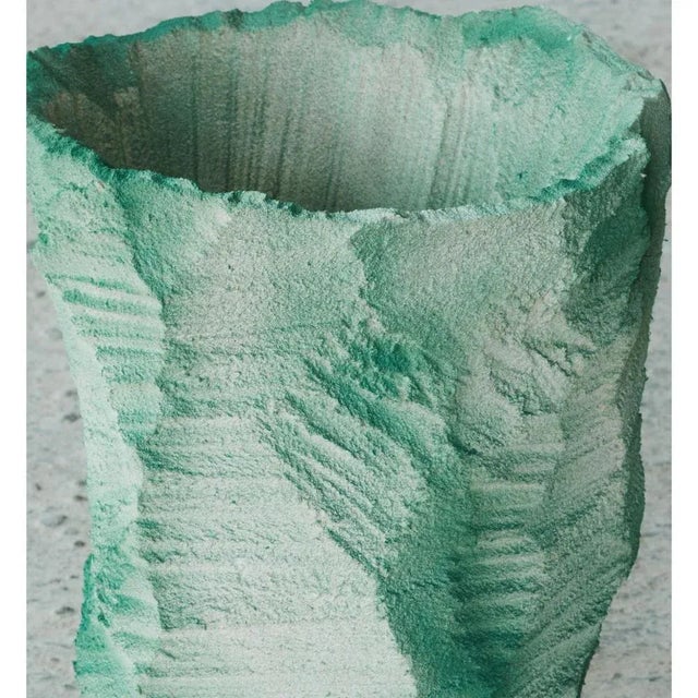 Moss vase by Andredottir & Bobek Dimensions: W 50 x H 30 cm Materials: Reused foam/mattress and jesmontite hardner in...