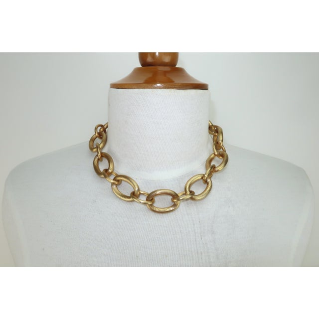 Ralph Lauren Chunky Gold Chain Link Necklace For Sale - Image 9 of 9