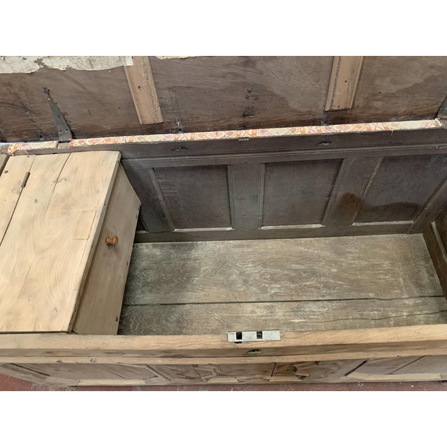 Brown Chest in Oak with Light Wood Marquetry, 1700s For Sale - Image 8 of 10