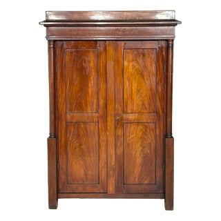 Biedermeier Mahogany and Pine Wardrobe, 1880 For Sale