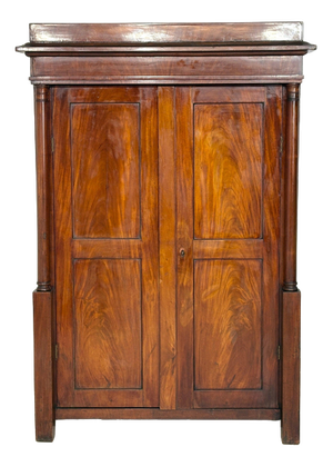 Biedermeier Mahogany and Pine Wardrobe, 1880