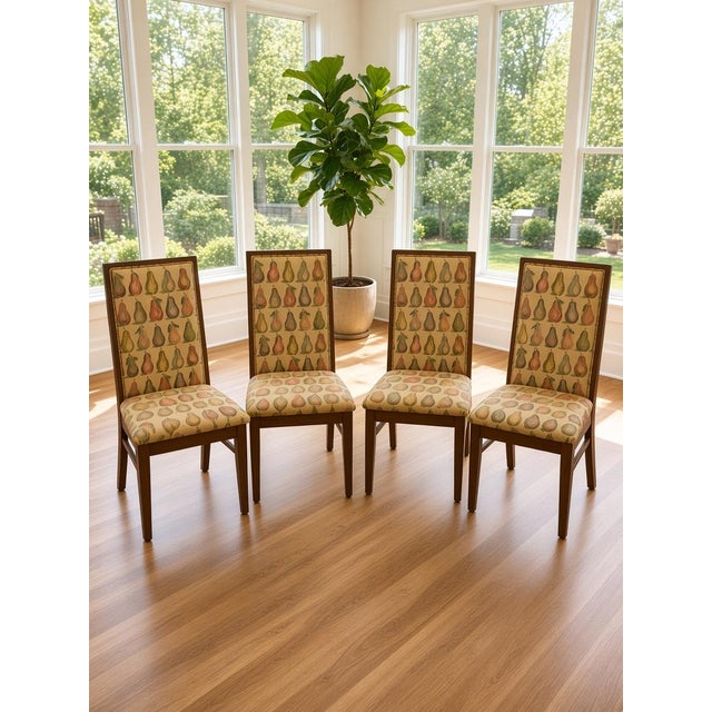 Mid-Century Modern Vintage MCM Dillingham Walnut Dining Chairs For Sale - Image 3 of 6
