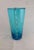 Mid-Century Modern Vintage Blenko Non-Crackle Turquoise Winged Vase For Sale - Image 3 of 7