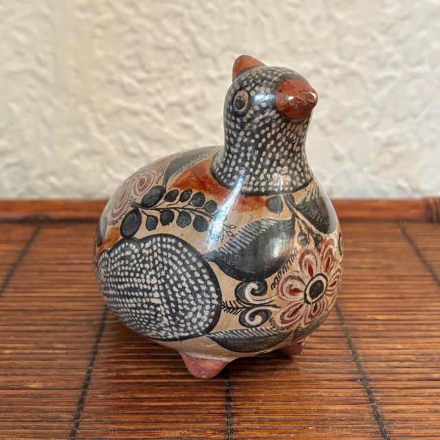 Antique Mexican Tonalá Quail Bird by Amado Galván For Sale - Image 9 of 11