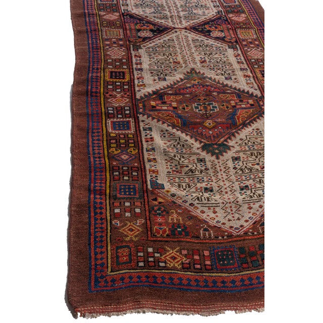 1900 - 1909 Antique Circa 1900 Oversize Brown Hand Knotted Wool Runner 4'1 X 22'3 For Sale - Image 5 of 12