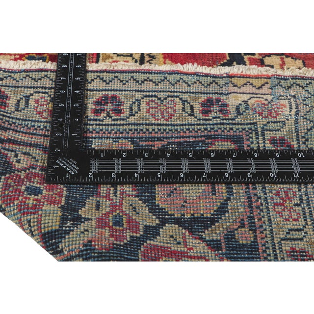 Red Antique Persian Mahal Rug 09'00 X 11'07 For Sale - Image 8 of 11