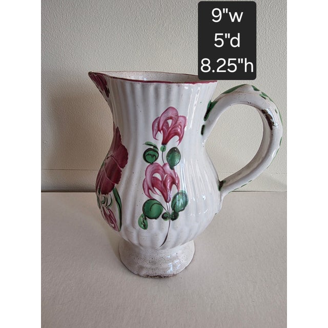 White Luneville Strasbourg Pitcher For Sale - Image 8 of 11