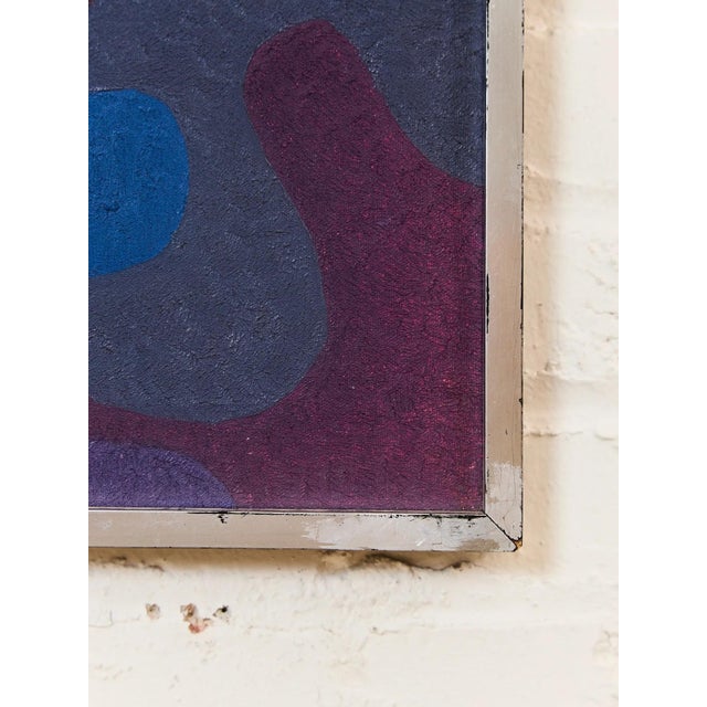 Mid 20th Century Purple Abstract Acrylic Painting by Stanley Donald Tschopp For Sale - Image 10 of 10