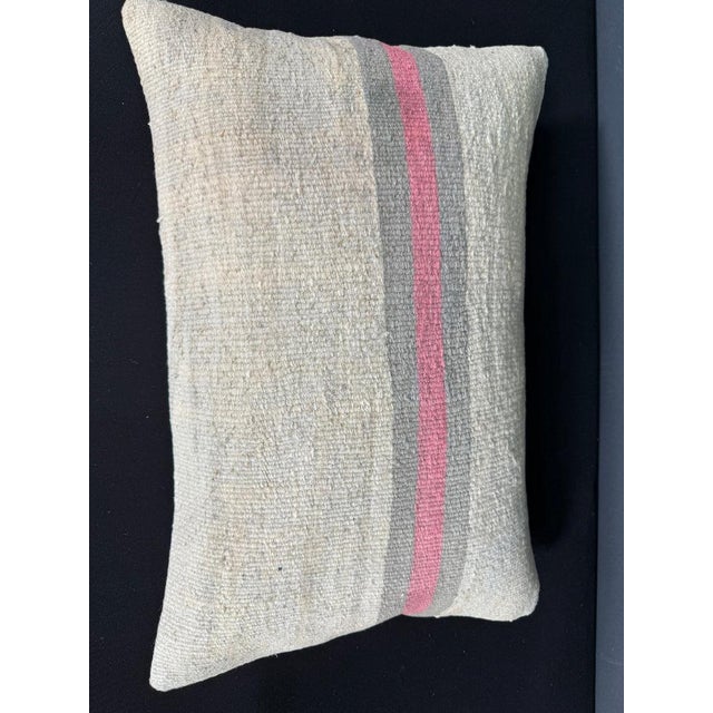 Turkish Hemp Pillow Cushion Natural Beige Pink Pillow Cushion Cover 16" x 24" #30144 Enhance your home decor with our...