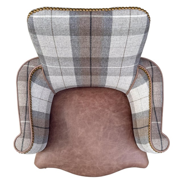 Light Gray Pair of Early 20th Century Queen Anne Revival Armchairs For Sale - Image 8 of 14