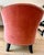 Mid-Century Modern Custom Ethan Allen Coral Velvet Barrel Lounge Chair With Nailhead Trim For Sale - Image 3 of 10