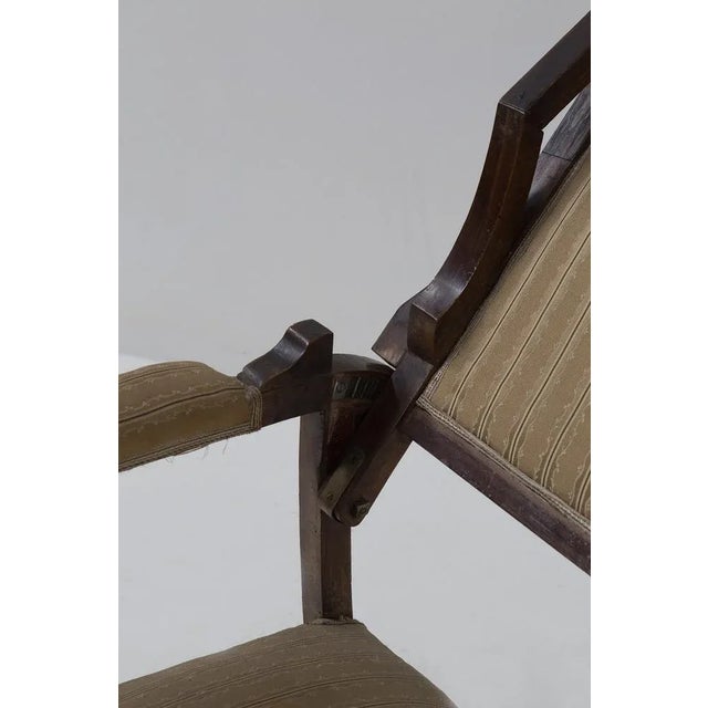 Art Nouveau Italian Armchair in Original Fabric, 1900s, in Good conditions. Designed 1890 to 1919