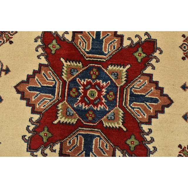 Beige Kazak Rug 8’9” X 11’10” Beige Wool Tribal Hand-Knotted Oriental Carpet For Sale - Image 8 of 14