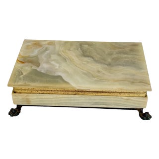 Mid-Century Onyx Jewelry Box, 1950s. For Sale