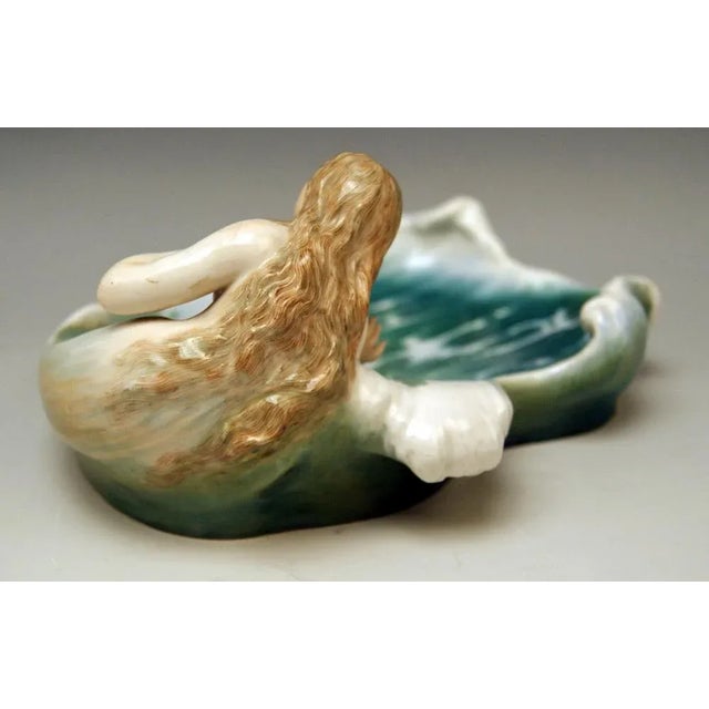 Art Nouveau Model Q 169 Bowl with Figurine by Julius Konrad Hentschel for Meissen, 1900s For Sale - Image 4 of 10