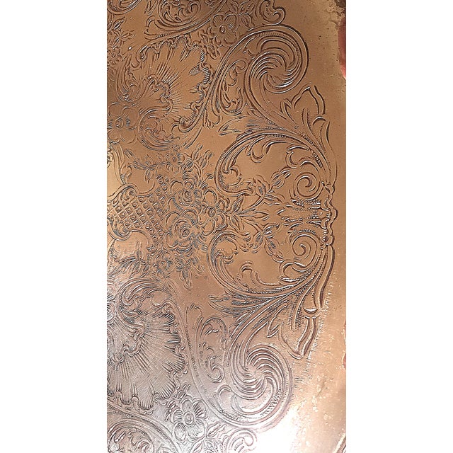 Vintage Wm. Rogers 866 Ornate Etched Silverplate Chip and Dip Serving Tray. Excellent condition! For dip and crudite.