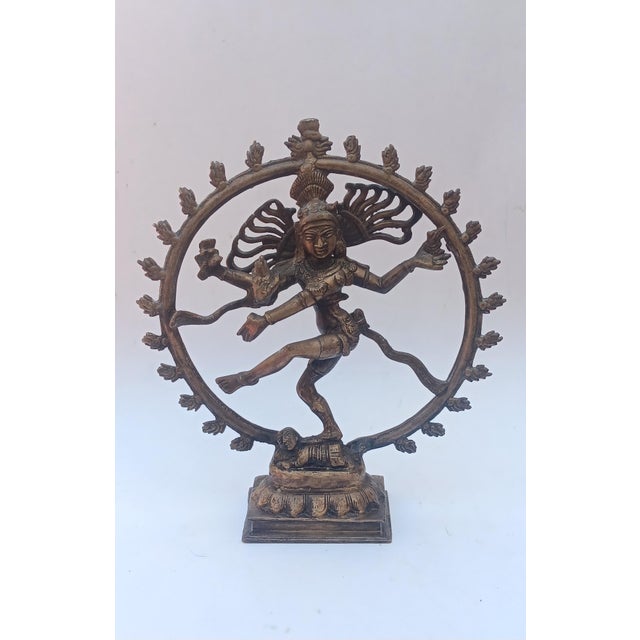 1920s Vintage Shiva Nataraja Bronze Sculpture, 1920s For Sale - Image 5 of 5