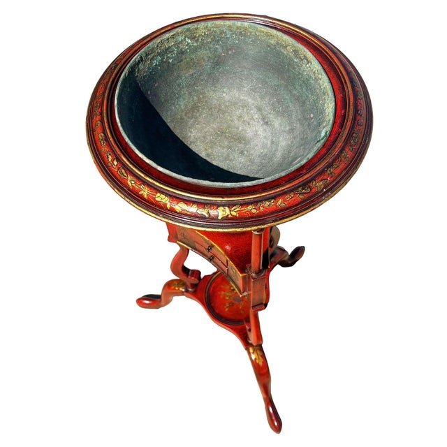1950s Hollywood Regency Red Mahogany Georgian Wig Plant Stand W/ Drawers Dish, Pair For Sale In Los Angeles - Image 6 of 10