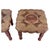 Anglo-Indian Rosewood Taj Mahal Carved and Brass Inlaid Side Tables, Set of 2 For Sale - Image 3 of 6