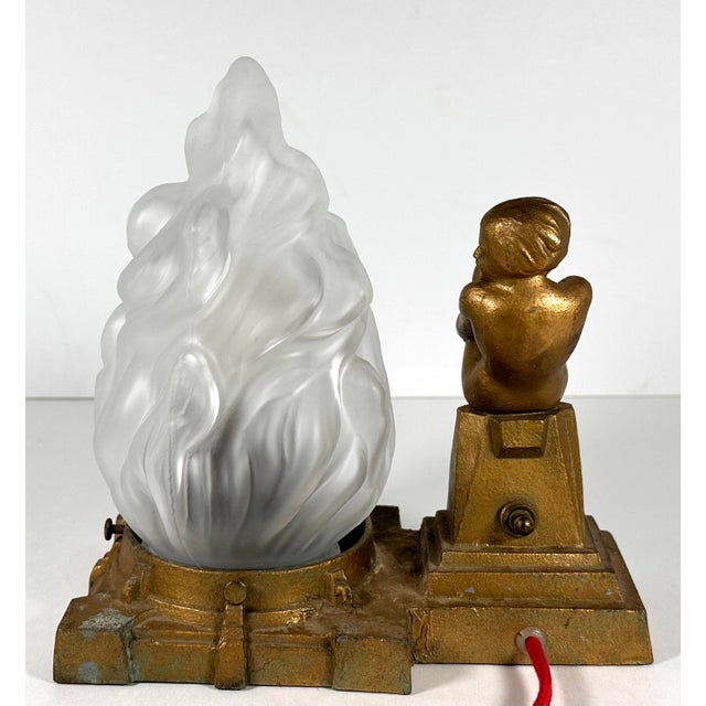 Gold 1930s Art Deco Frankart Style Nude Boudoir Lamp For Sale - Image 8 of 18