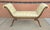 Neoclassical Style Partial Gilt, Mahogany & Brass Nail Trim Tufted Leather Bench For Sale In Washington DC - Image 6 of 9