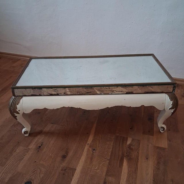 Antique Baroque Style Side Table with Mirrored Top For Sale - Image 11 of 18